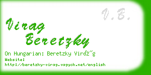 virag beretzky business card